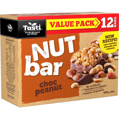 Tasti Choc Peanut Nut Bar 12 Pack