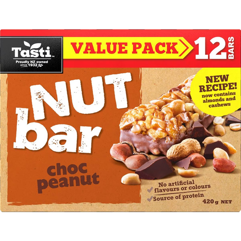 Tasti Choc Peanut Nut Bar 12 Pack