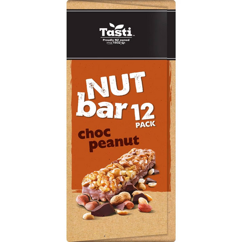 Tasti Choc Peanut Nut Bar 12 Pack