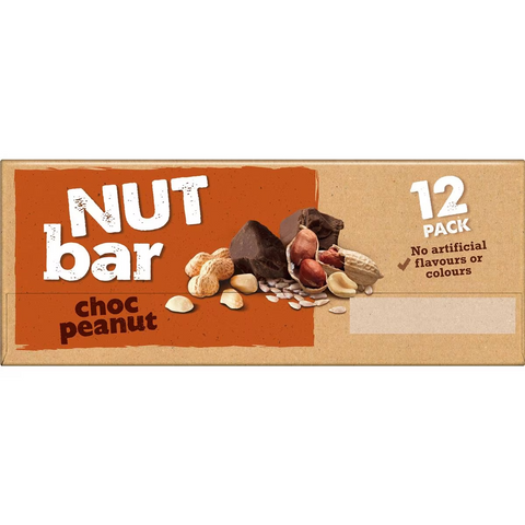 Tasti Choc Peanut Nut Bar 12 Pack