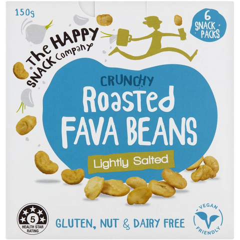 The Happy Snack Company Roasted Fava Beans Lightly Salted 6 Pack