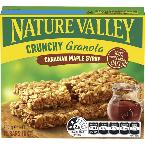 Nature Valley Crunchy Canadian Maple Syrup Granola Bars 6 Pack