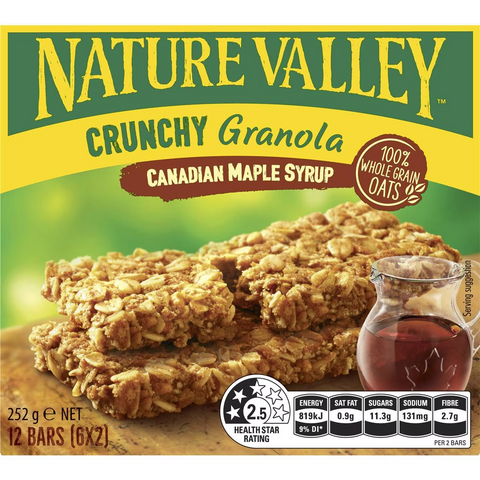 Nature Valley Crunchy Canadian Maple Syrup Granola Bars 6 Pack