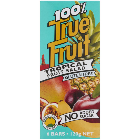 True Fruit 100% Tropical Fruit Bars 6 Pack