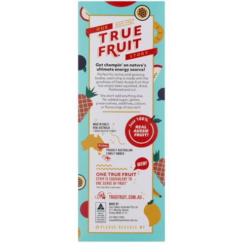 True Fruit 100% Tropical Fruit Bars 6 Pack