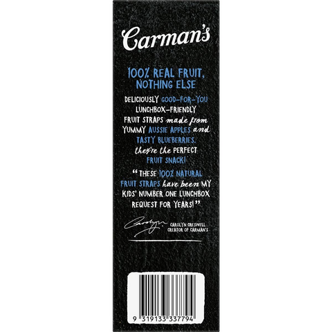 Carman's Apple & Blueberry Fruit Straps 5 Pack