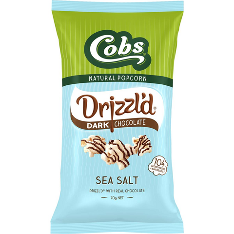 Cobs Drizzl'd Dark Chocolate Sea Salt Popcorn 70g