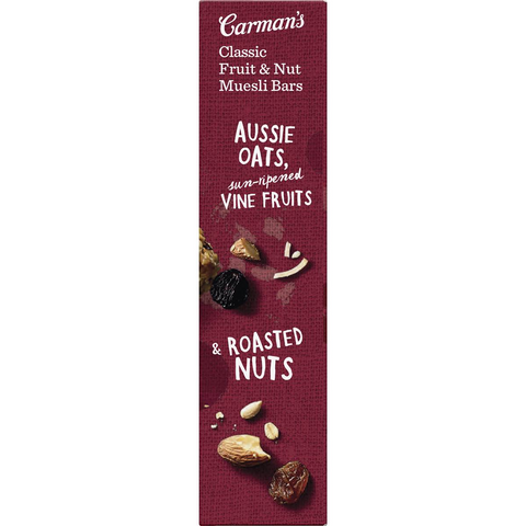 Carman's Muesli Bars Classic Fruit & Nut 6 Pack