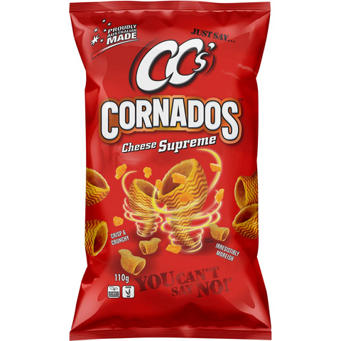 Cc's Cornados Corn Chips Cheese Supreme 110g