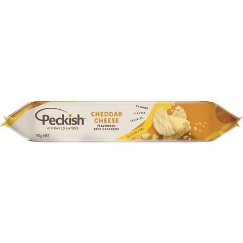 Peckish Flavoured Rice Crackers Cheddar Cheese 90g