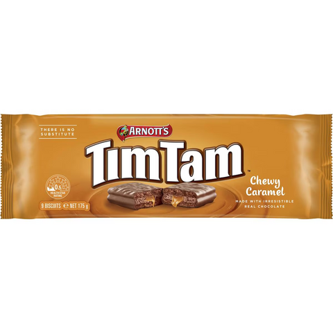 Arnott's Tim Tam Chewy Caramel Chocolate Biscuits 175g