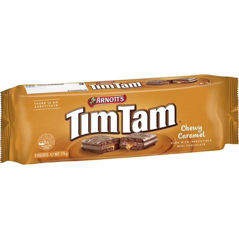 Arnott's Tim Tam Chewy Caramel Chocolate Biscuits 175g