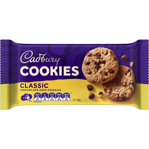 Cadbury Classic Choc Chip Cookies 156g