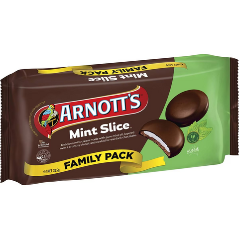 Arnott's Mint Slice Chocolate Biscuits Family Pack 365g