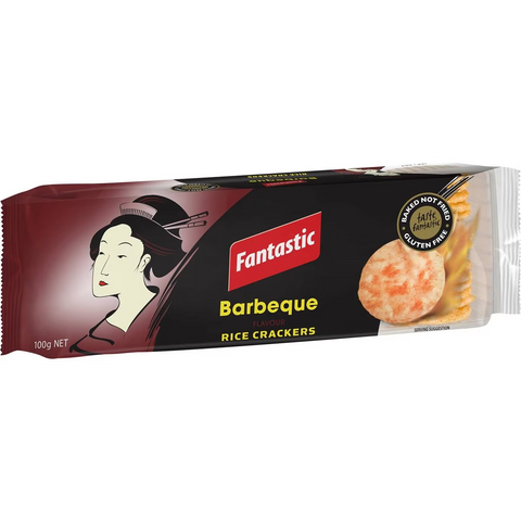 Fantastic Rice Crackers Bbq 100g