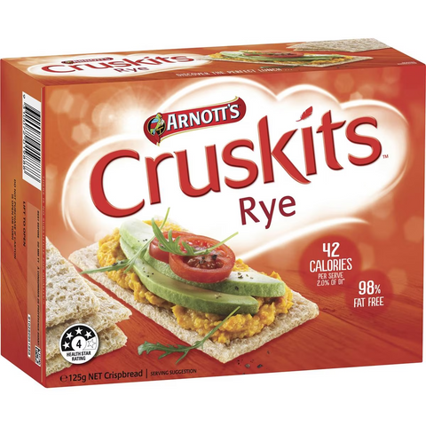 Arnott's Cruskits Rye Crispbreads 125g