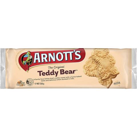 Arnott's Teddy Bear Plain Biscuits 250g