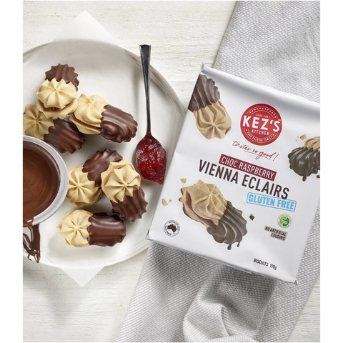 Kez's Kitchen Gluten Free Choc Raspberry Vienna Eclairs 190g