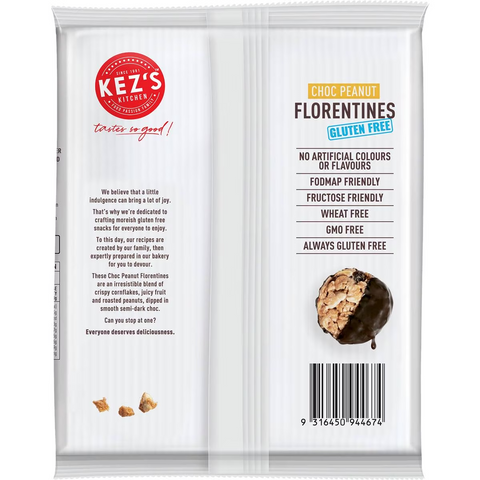 Kez's Kitchen Gluten Free Choc Peanut Florentines 185g