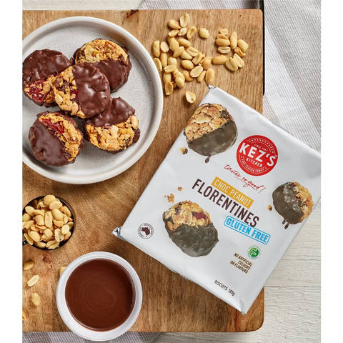 Kez's Kitchen Gluten Free Choc Peanut Florentines 185g