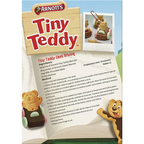 Arnott's Tiny Teddy Chocolate Half Coat Biscuits 200g