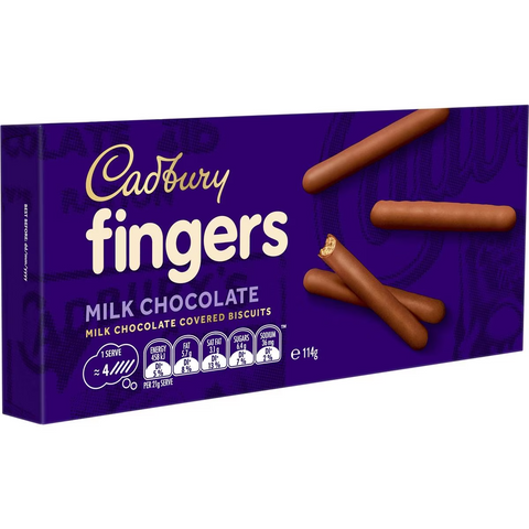 Cadbury Fingers Milk Chocolate Biscuits 114g