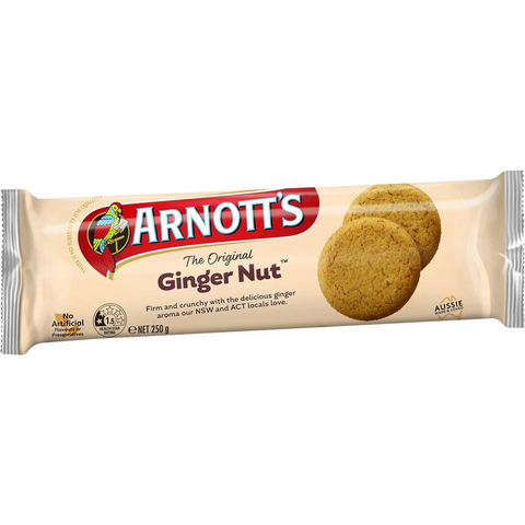 Arnott's Ginger Nut Plain Biscuits Biscuits 250g