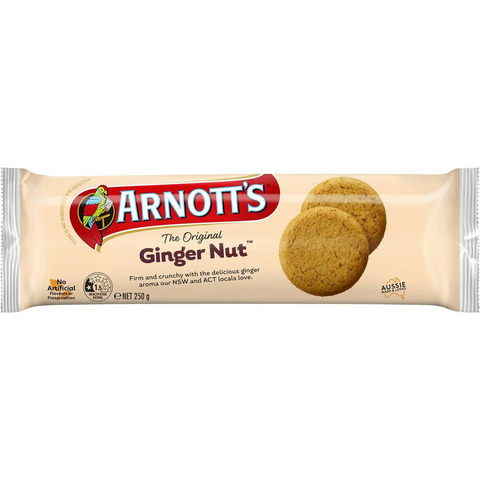 Arnott's Ginger Nut Plain Biscuits Biscuits 250g