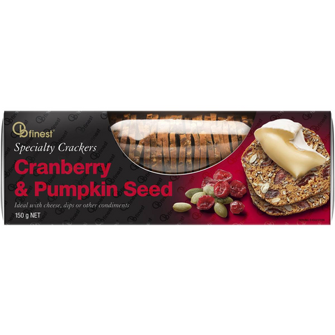 Ob Finest Speciality Crackers Cranberry Pumpkin 150g