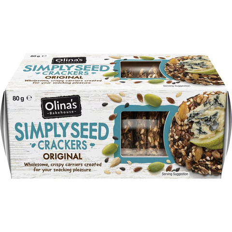 Olina's Bakehouse Simply Seed Crackers Original 80g