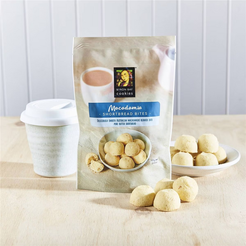 Byron Bay Cookies Macadmia Shortbread Bites 100g