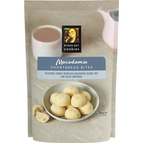 Byron Bay Cookies Macadmia Shortbread Bites 100g