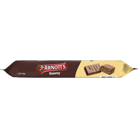 Arnott's Gaiety Chocolate Wafer Biscuits 160g