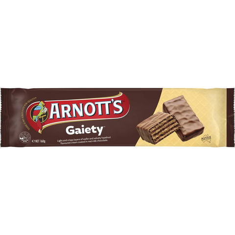 Arnott's Gaiety Chocolate Wafer Biscuits 160g