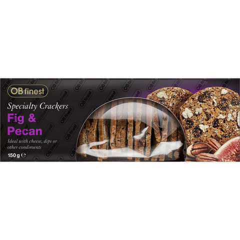 Ob Finest Speciality Crackers Fig & Pecan 150g