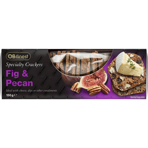 Ob Finest Speciality Crackers Fig & Pecan 150g