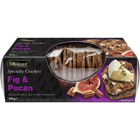 Ob Finest Speciality Crackers Fig & Pecan 150g