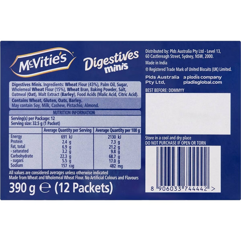 Mcvitie's Digestives Minis Biscuits Multipack 12 Pack