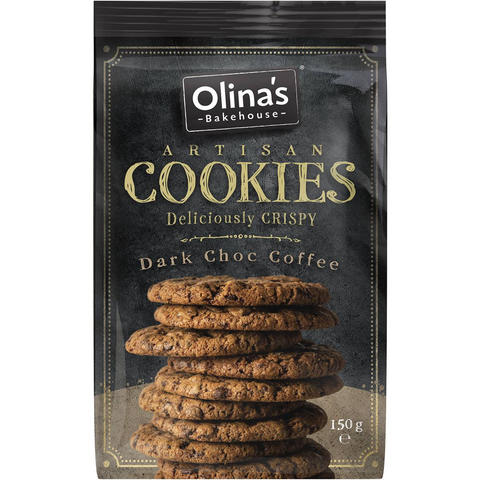 Olina's Bakehouse Bakehouse Artisan Cookies Dark Chocolate Coffee 150g