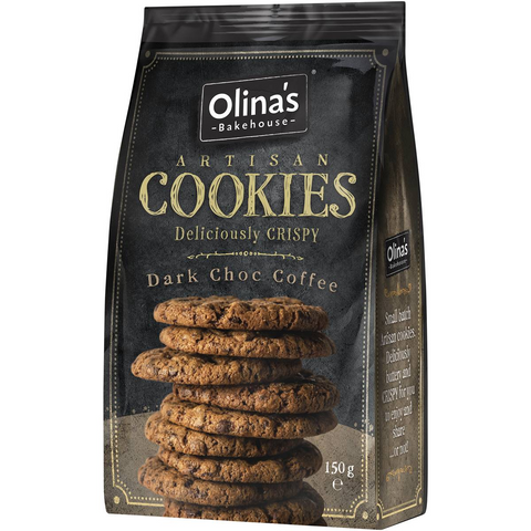 Olina's Bakehouse Bakehouse Artisan Cookies Dark Chocolate Coffee 150g