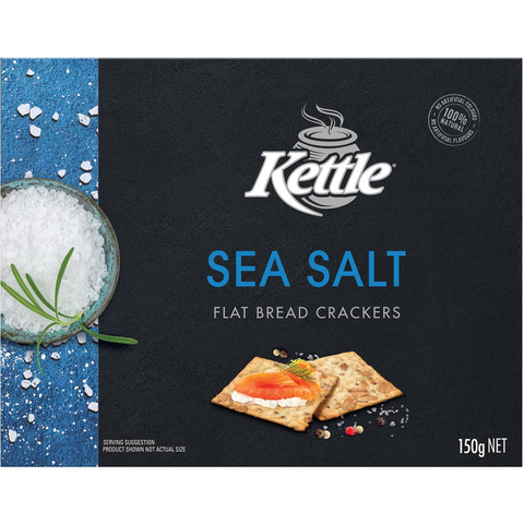 Kettle Flat Bread Crackers Sea Salt 150g