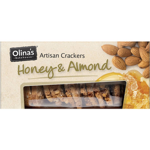 Olina's Bakehouse Artisan Crackers Honey & Almond 100g