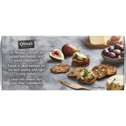 Olina's Bakehouse Artisan Crackers Honey & Almond 100g