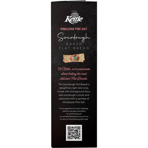 Kettle Sourdough Baked Flat Bread Himalayan Pink Salt 140g