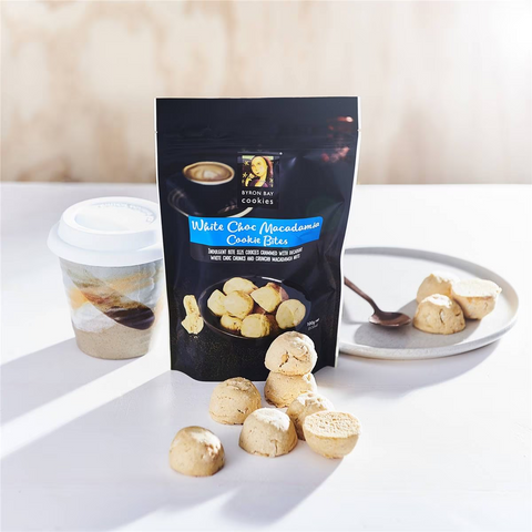 Byron Bay Cookies White Choc Macadamia Cookie Bites 100g