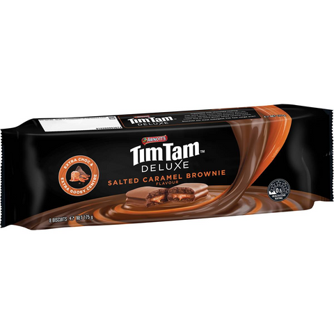 Arnott's Tim Tam Deluxe Salted Caramel Brownie Chocolate Biscuits 175g