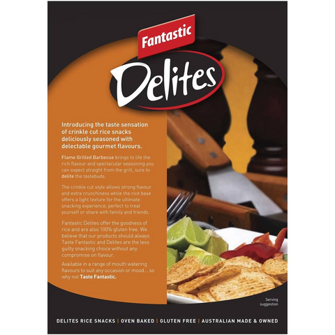 Fantastic Delites Snacks Flame Grilled Bbq 100g