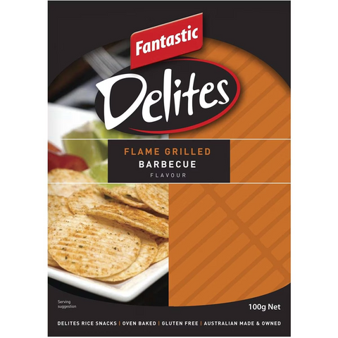 Fantastic Delites Snacks Flame Grilled Bbq 100g