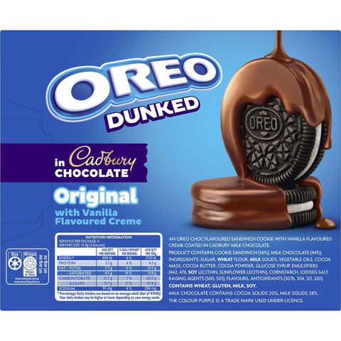 Oreo Dunked Original Cookies 6 Pack 197g