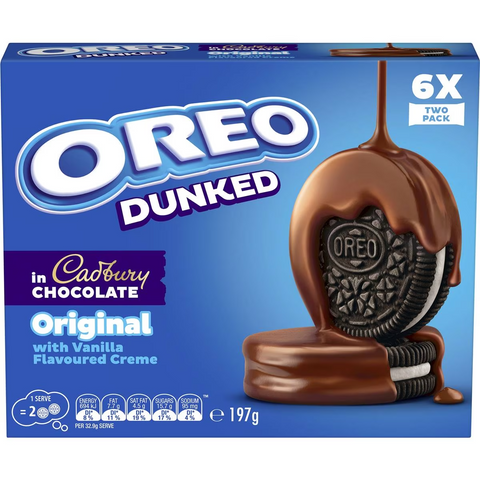 Oreo Dunked Original Cookies 6 Pack 197g